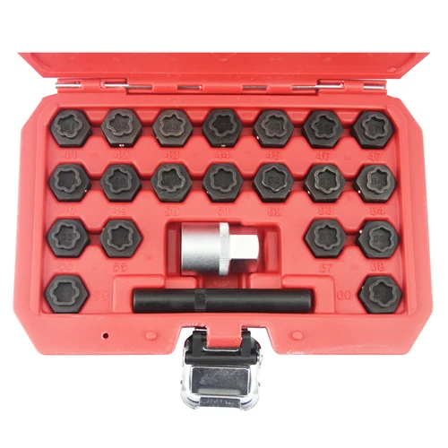 Imagen 2 del producto Juego de llaves de tuerca de bloqueo de rueda de 22 piezas para BMW 1 3 5 6 y 7 Series 1/2 ""Herramienta de extracción de terminal antirrobo 041-060