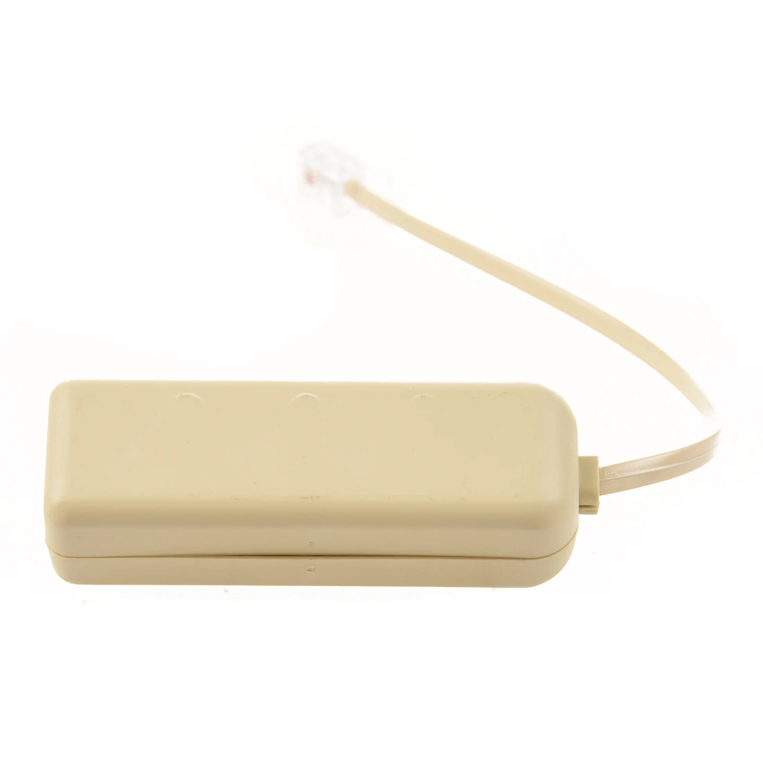 RJ11 6P4C to 6P4C 4 Way Telephone Line Modular Splitter Adapter Beige