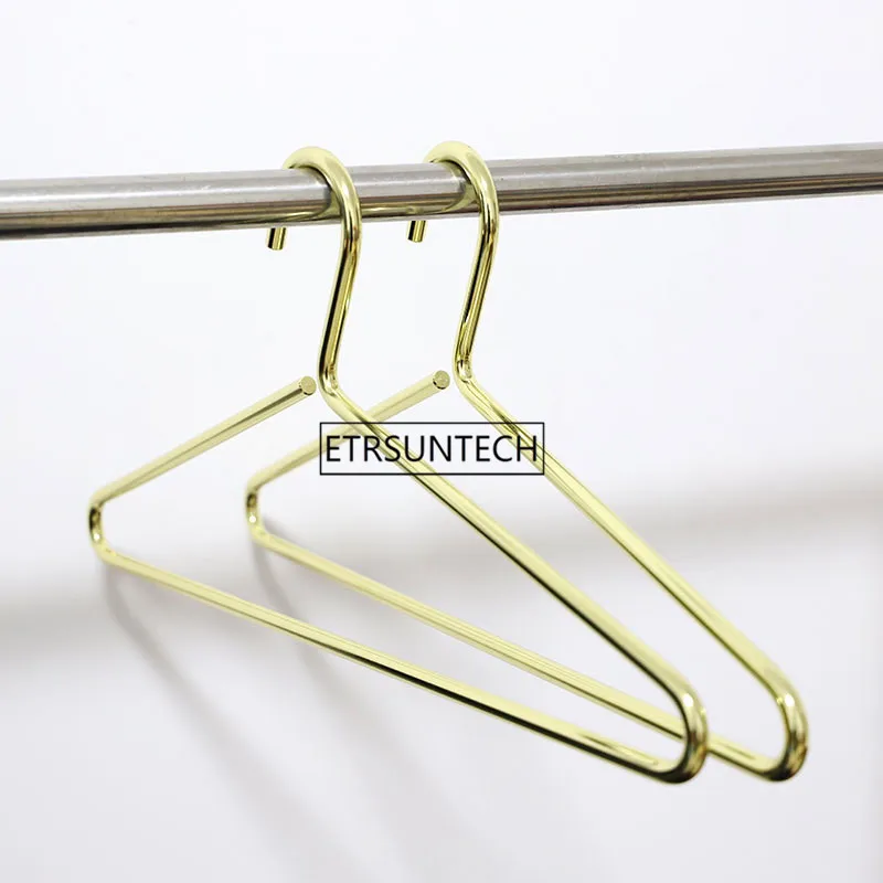

Gold Metal Clothes Hanger Heavy Duty Strong Coats Hanger Nordic Suit Hanger 8mm Thickness