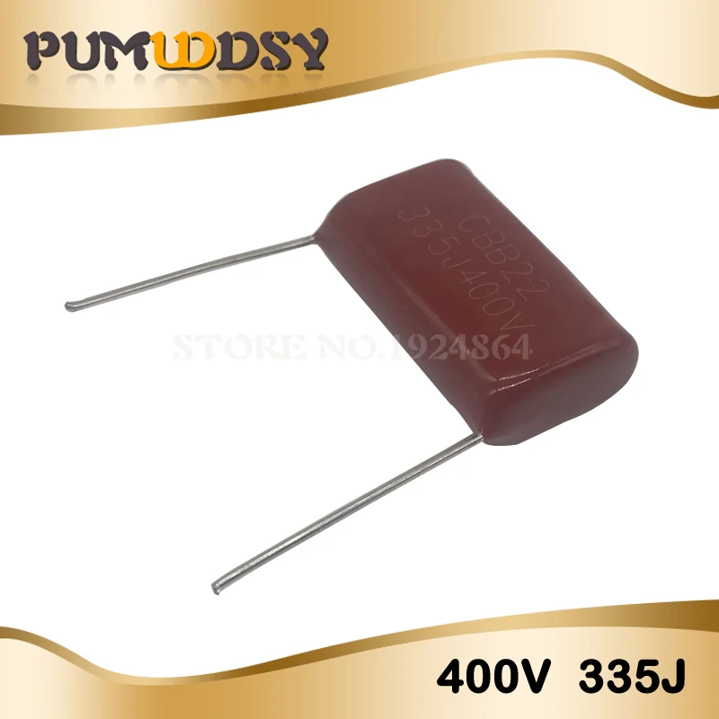 10PCS 400V335J 3.3uF Pitch 25mm 400V 335 3300nf CBB Polypropylene film capacitor