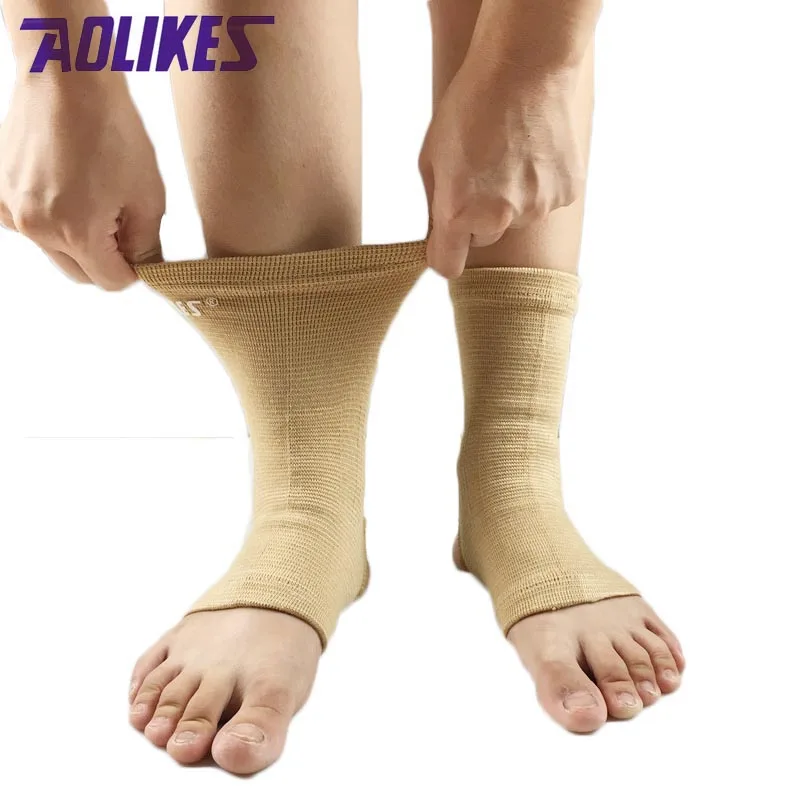 AOLIKES 1 Pair Elastic Fitness Ankle Support Brace Wrap Sport Safety Gym Football Foot Ankle Joint Sprain Protector tobillera