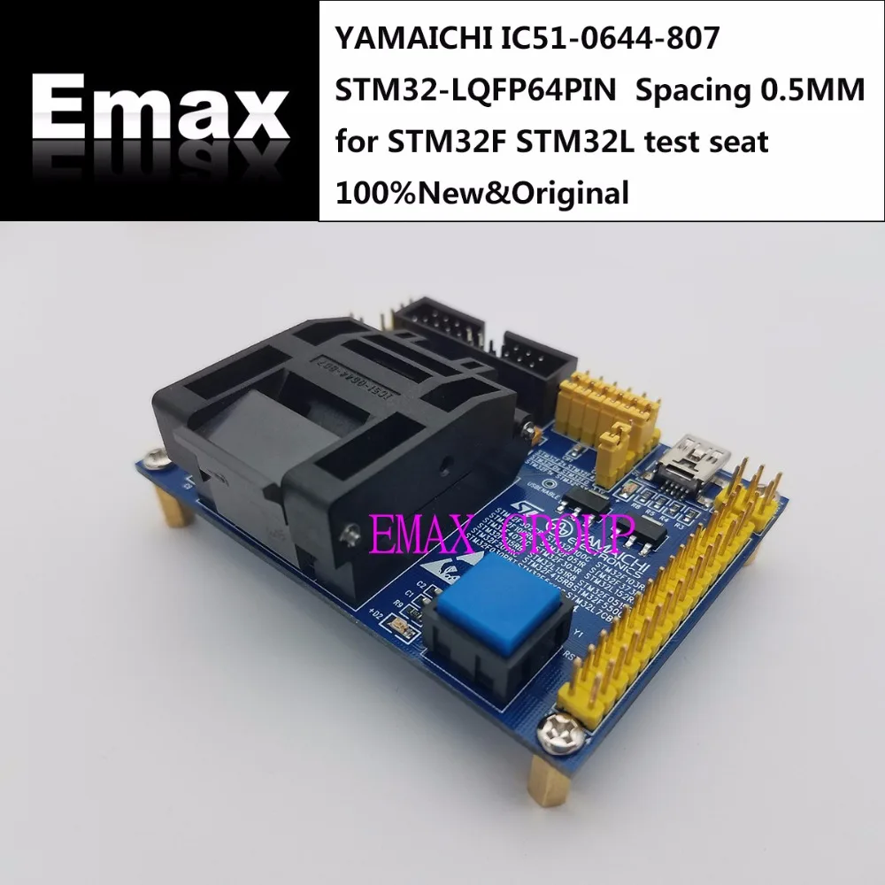 

STM32-QFP64 STM32F STM32L Burn-in Socket IC testing seat Test Socket test bench JTAG SWD serial port 64Pin Free Ship