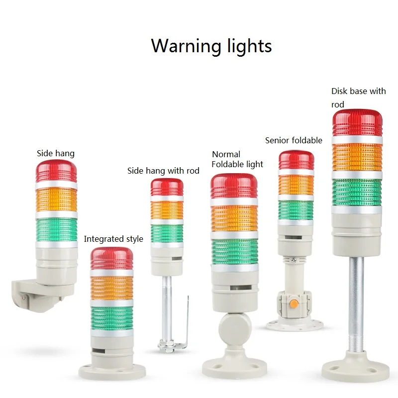 Emergency Warning Light Three Colors DC12V/24V Stack Lamp Led Tower Lamp Industrial Safety Warning Light with Buzzer