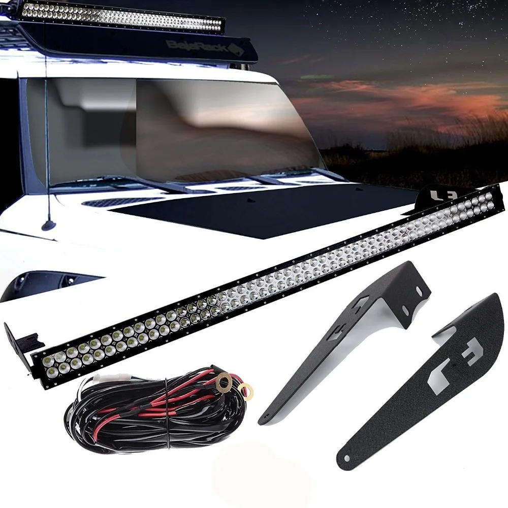 

Offroad 300W 52" Straight LED Light Bar + Roof Mount Bracket For 2007-2014 Toyota FJ Cruiser With Wiring Kit