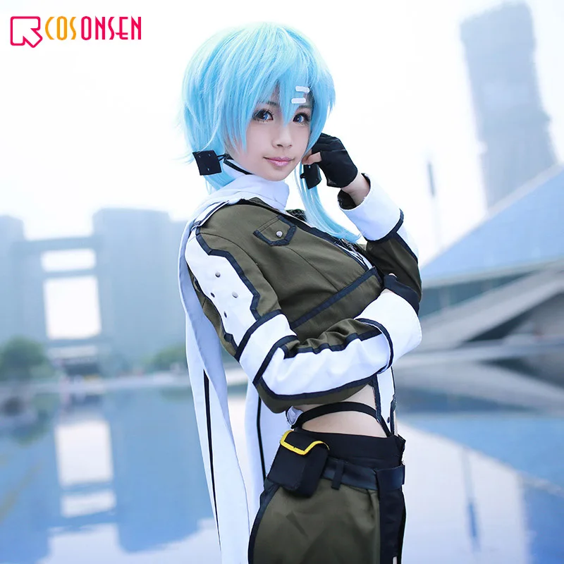 COéventuelles LAYONSEN-Costume de Cosplay Asada Sh37Sword Art Online 2, Costume d'Halloween Militaire pour Femme