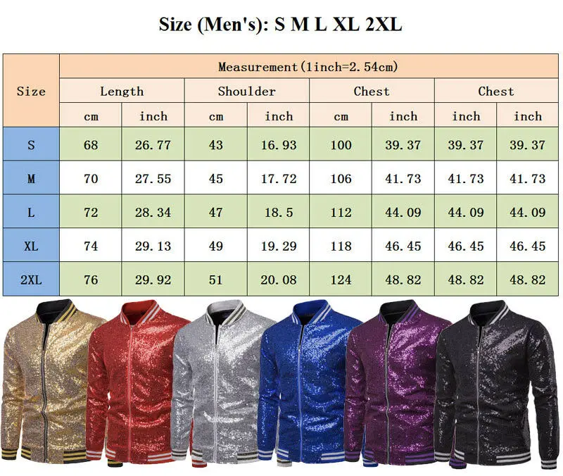 New Men\'s Bling Sequined Jacket Shiny Gold Varsity Jacket Wedding Coats Fashion Jacket Outwear Men Party Stage Prom Chaqueta