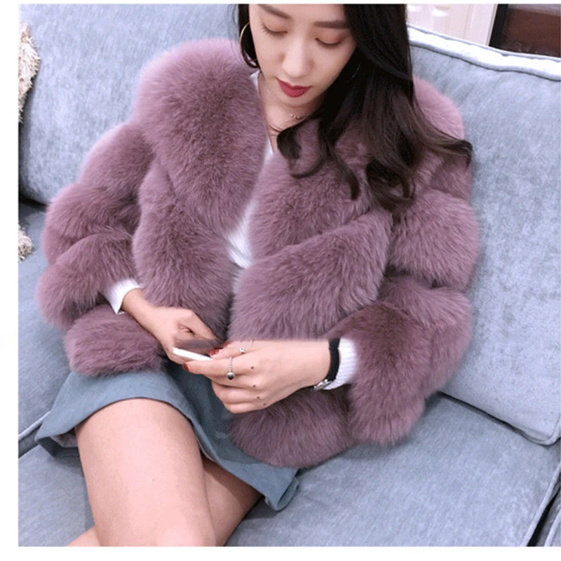 TOPFUR Women Slim Short Fur Coat Fashion 2021 New Winter Natural Fox Fur Jacket Luxury Customize Real Fox Fur Jackets