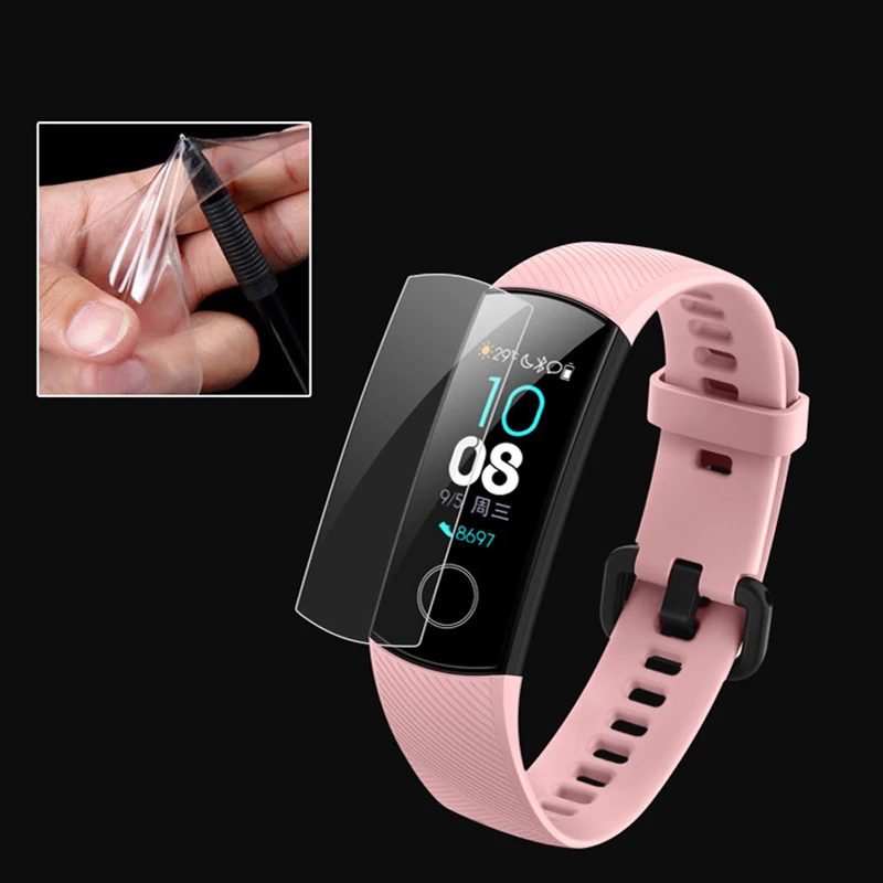 สำหรับ Huawei Honor Band 4 5 ป้องกันหน้าจอ Soft TPU ป้องกันฟิล์ม COVER สำหรับ Honor Band 4 รองเท้าวิ่งรุ่นกระจกนิรภัย
