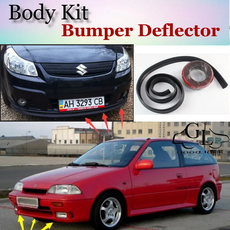 Bumper Lip Deflector Lips For Suzuki Cultus Crescent / Baleno / Esteem Front Spoiler Skirt For TG Fans Tuning / Body Kit / Strip