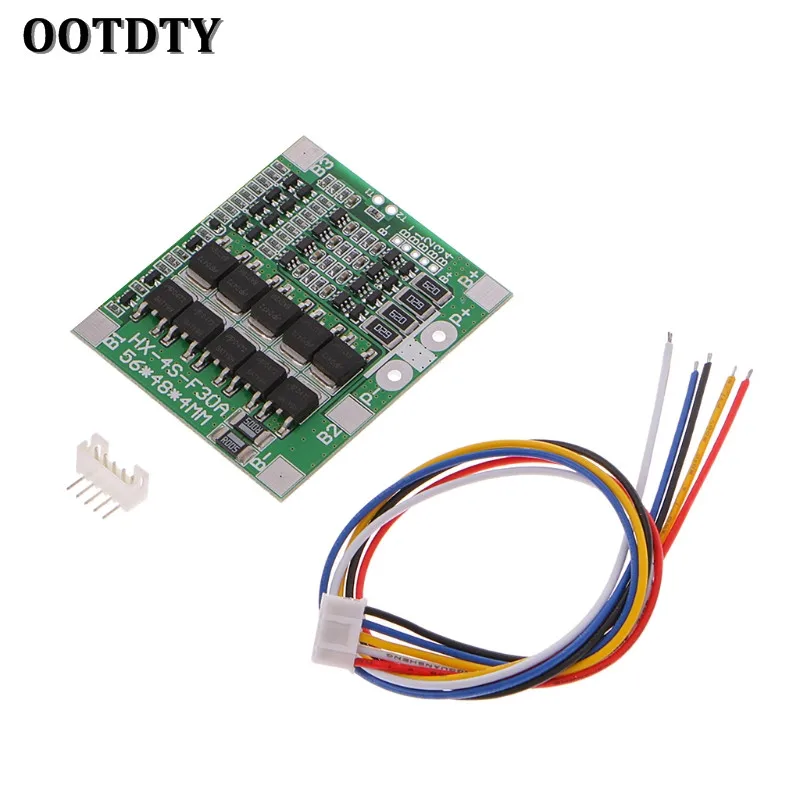 OOTDTY 4S 30A 12.8V w/Balance 3.2V LiFePo4 LiFe 18650 Battery BMS Protection PCB Board