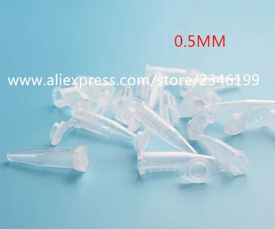 0.1ML 0.2ML 0.5ML 1.5ML 2ML Plastic Micro Centrifuge Tube Plastic Capsule Packing Shell Pointed End EP Tubes, 500 Pieces/Pack