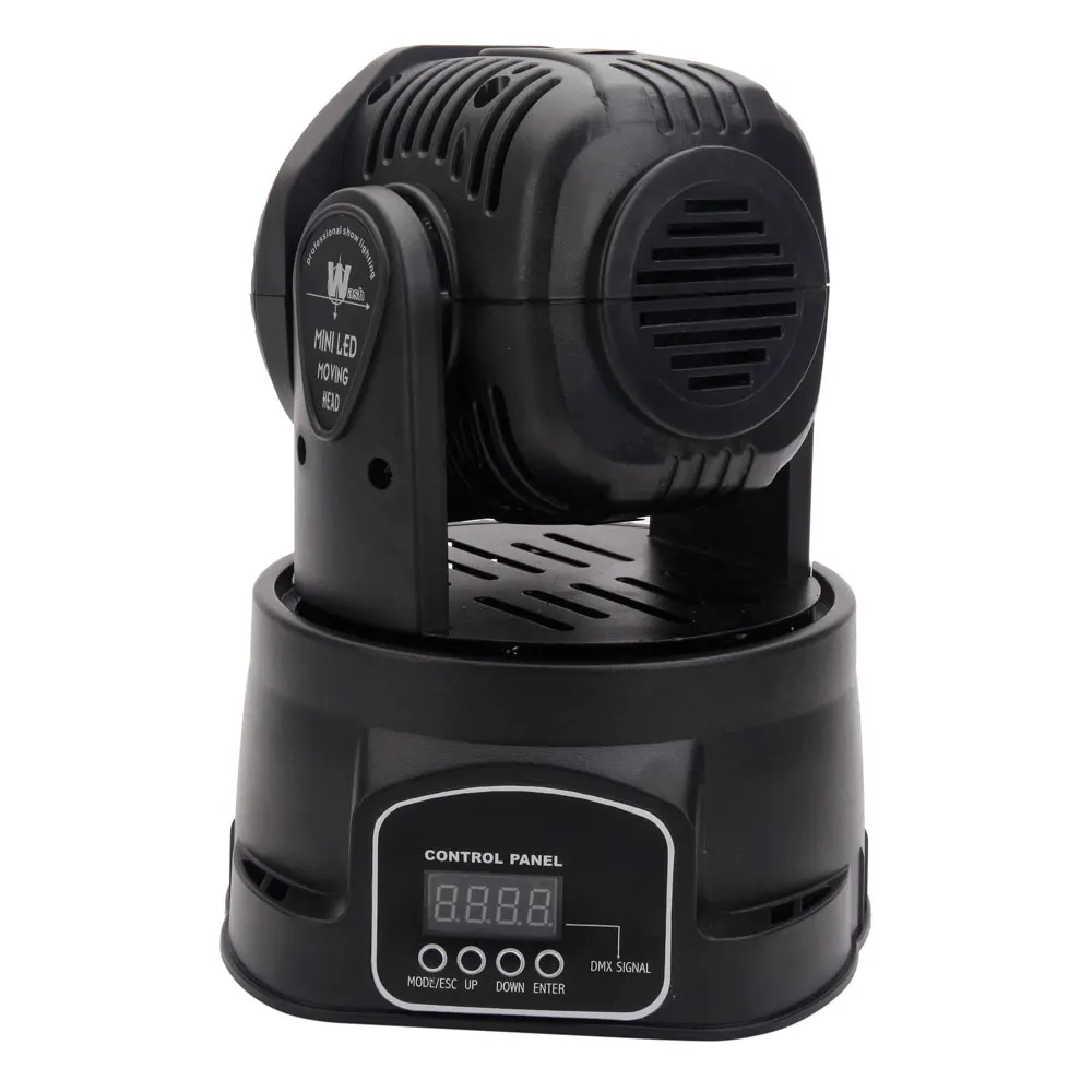 80W 7-RGBW LED Auto / Voice Control DMX512 Mini Moving Head Stage Lamp (AC 110-240V) Black