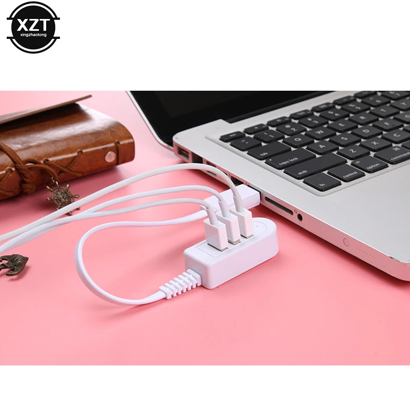 1PCS 3 Ports USB 2.0 Hub High Speed Extension Splitter for Macbook Laptop PC Computer Charger  For Windows 10/ 8/ 7/ Vista