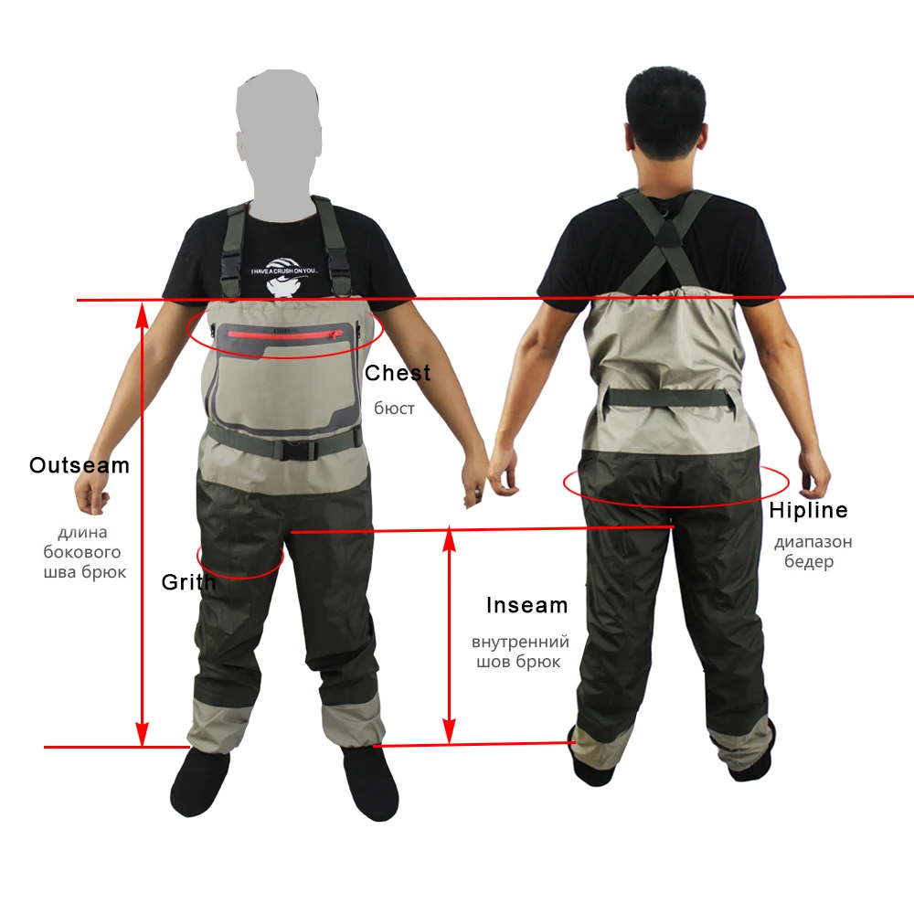 Imagem -04 - Caça Respirável Wader Calças dos Homens Meia Wader pé Leve Convertible Pesca Chest Waders Pesca com Mosca