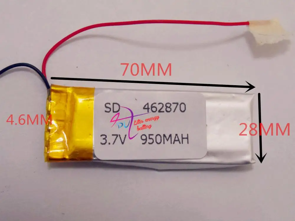 

best battery brand Size 462870 3.7V 950mah tablet battery with Protection Board For MP4 MP5 GSP Digital Product Fre