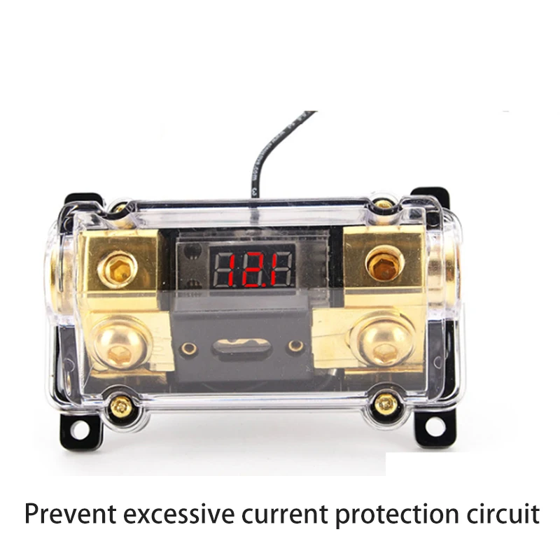

DC12-24V Car Auto Vehicle Audio Power Fuse Box Holder Block with LED Voltage Display Audio Fuse Holder
