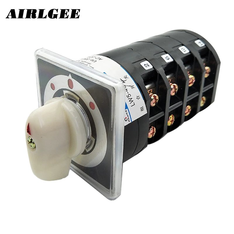 Ui 690V Ith 40A on-off-on 3 Position 16 Terminals Explosion-proof Universal Rotary Cam Changeover Switch