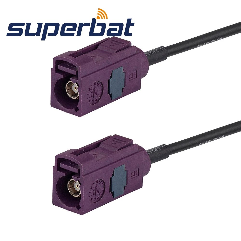 Superbat Fakra "D" Female to Jack Straight Pigtail Cable RG174 15cm RF Coaxial Connector