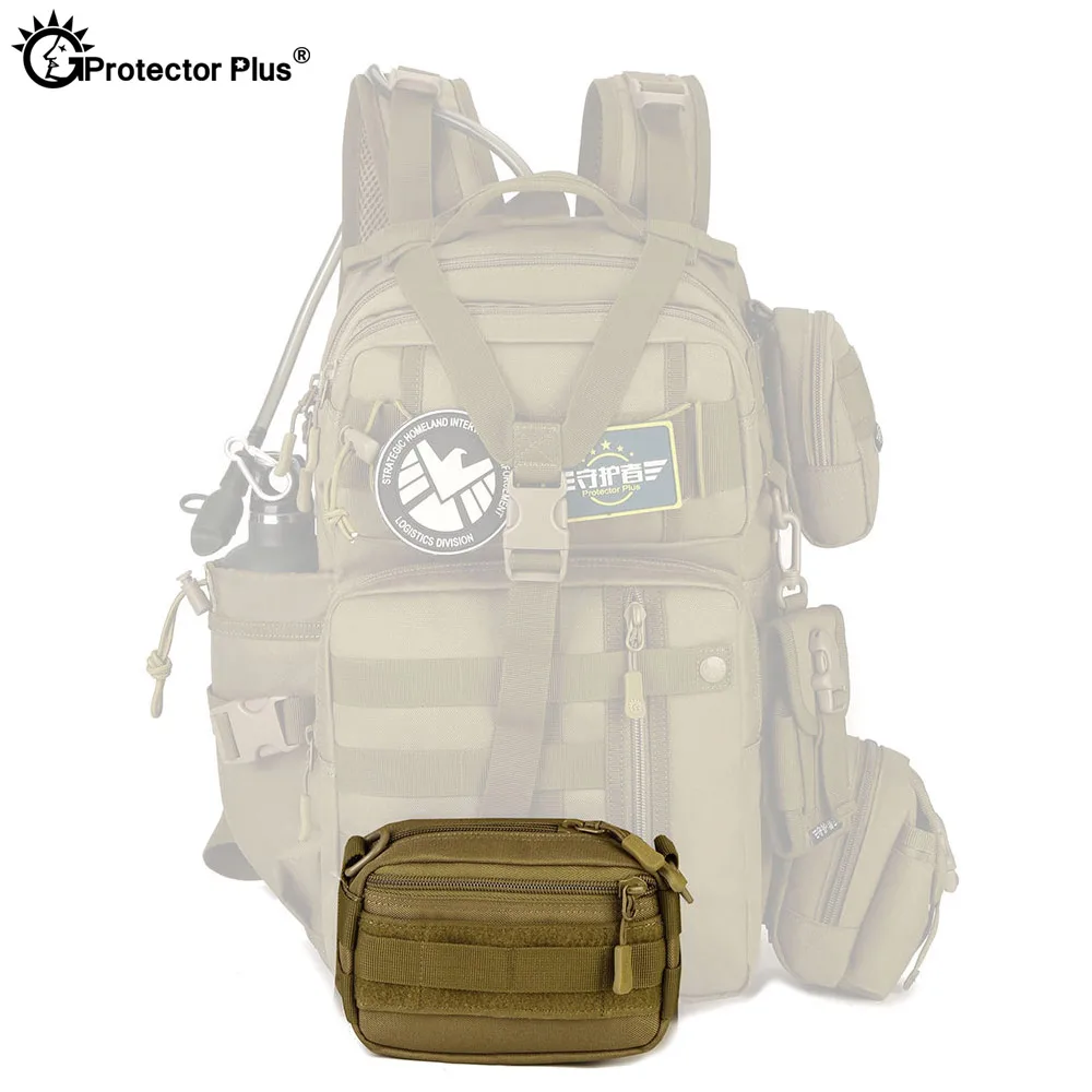 PROTECTOR PLUS Mini Molle Pouch 5.5 Inches Phone Tactical Dump Fishing Camping Crossbody Molle System Portable Shoulder Sling