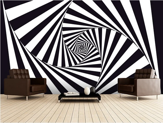 

Custom 3d Art wallpaper,Optical Art Spiral murals for the bedroom sitting room kitchen room wall waterproof PVC wallpaper