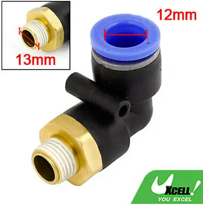 

1/4"PT to 12mm Solenoid Valve Dual Way L Design Joint Pneumatic Quick Fittings