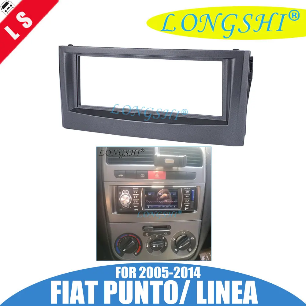 1 DIN Car Facia for Fiat Punto 2005-2014,Linea 2007-2011 Radio DVD Stereo CD Panel Dash Kit Trim Fascia Face Plate Frame 1din