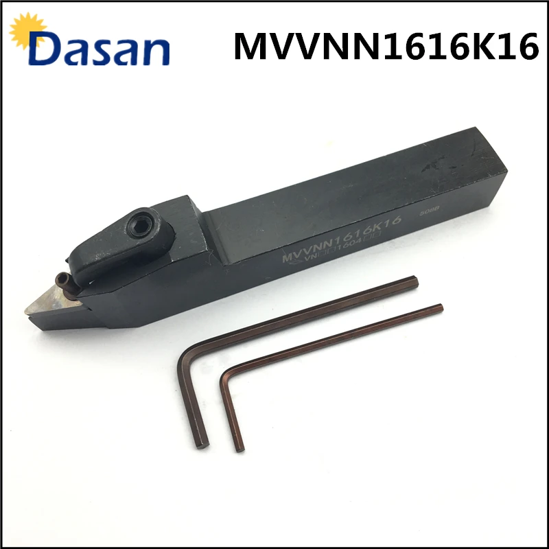 MVVNN1616K16 CNC HSS Turning Tool External Turning Tool Holder with Torx Wrench for Carbide Turning Insert VNMG160404 VNMG160408