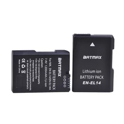 Batmax EN-EL14 Bateria EN-EL14A EL14 1200mAh Bateria do aparatu Nikon DF D3100 D3200 D3300 D3400 D5600 D5100 D5200 P7000 P7800