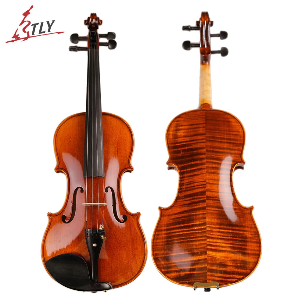 

TONGLING Brand High-grade Natural Stripes Maple Full Hand-made Alcohol Paint Violin Violino 4/4 3/4 with Case Shoulder Rest Bow