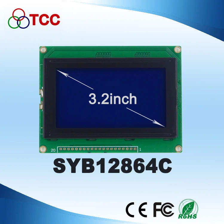 3.2 بوصة LCD شاشة أفقية وحدة 3.2 "12864 واجهة 240*320 SYB12864c LCD عرض وحدة ، نقطية LCD وحدة