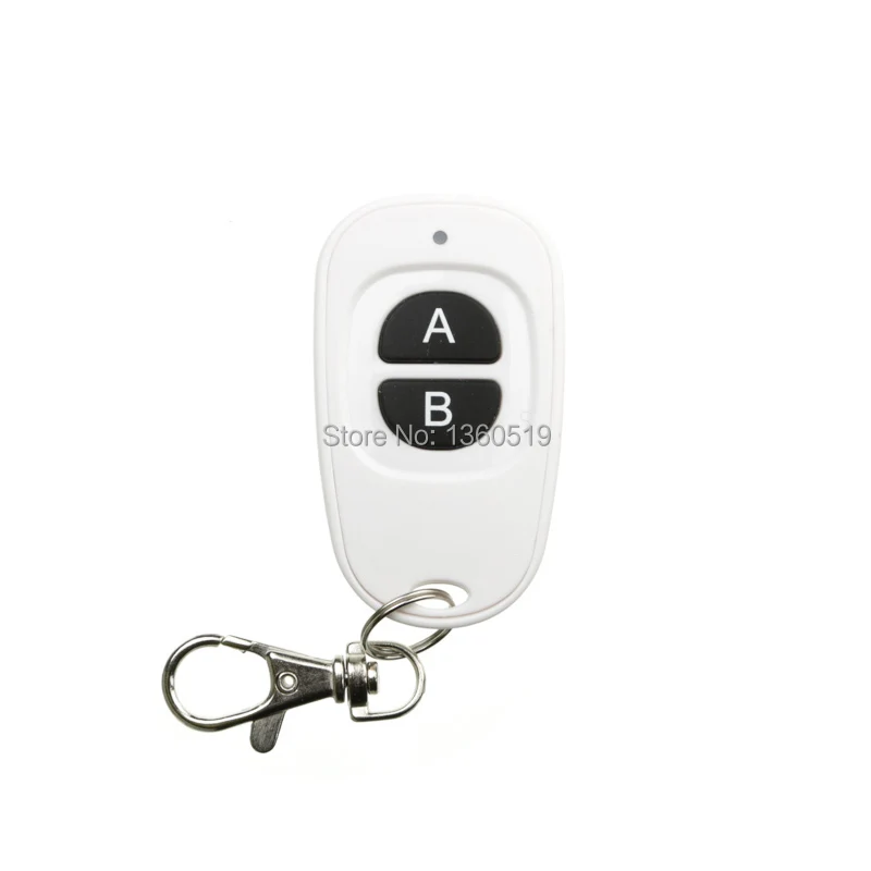 DC12V 2CH RF Wireless Mini Switch Relay Receiver Remote Controllers & 2* White AB keys Waterproof Transmitter Toggle Momentary