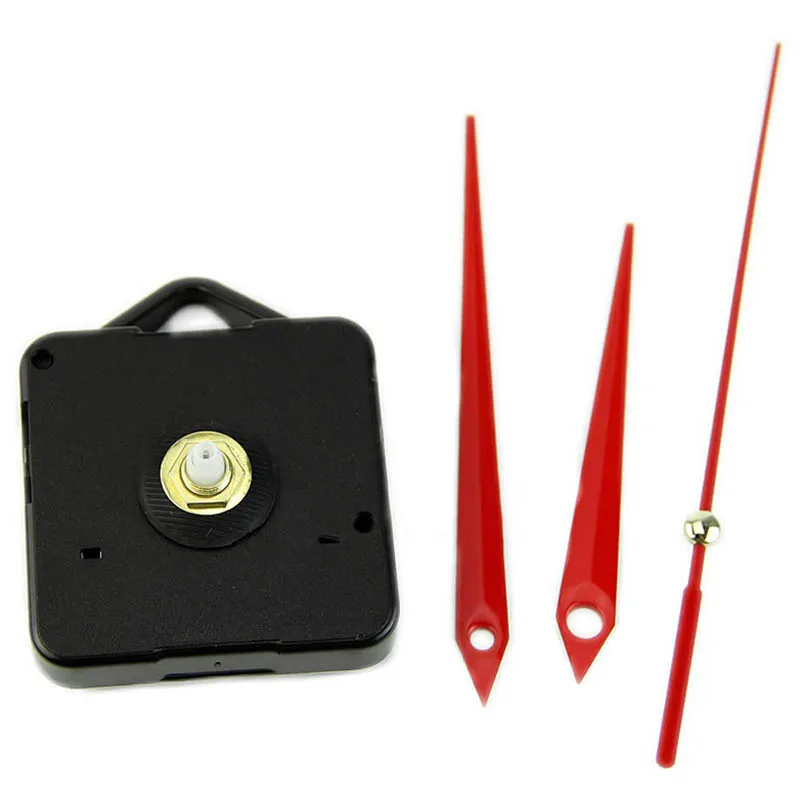 Red Hot Household DIY Quartz Clock Movement Mechanism with Hook DIY Repair Parts With Red Main Hands Clock Parts