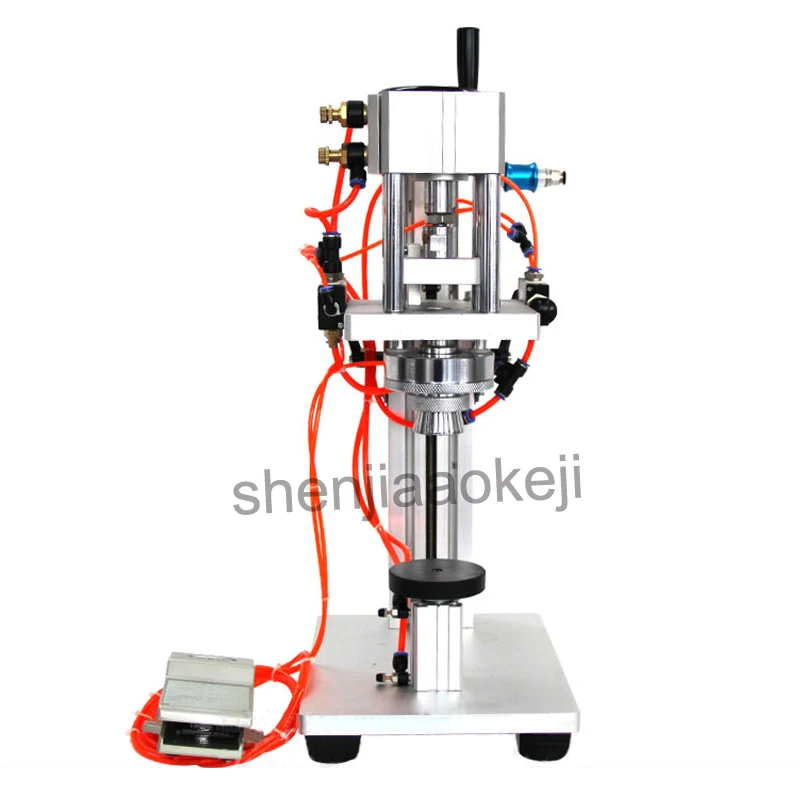 

Pneumatic Perfume Bottle Crimping Machine Lid Cap Locking Machine LTR-1 Capper Aluminum alloy Capping Machine 1PC