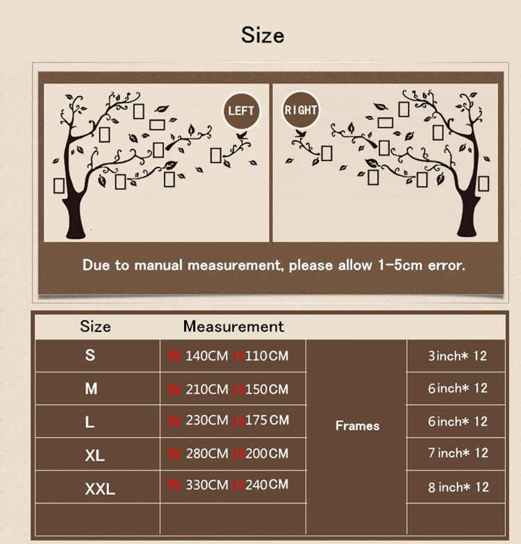 Large 3D DIY Family Photos Tree Acrylic Wall Sticker Wall Decor Living Room Bedroom Art Photo Frame Stickers Wall Decals Poster image 2