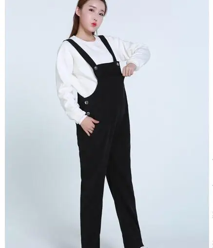 New Maternity Bib Pants Pregnant Trousers Belt Plus red and black Women Pregnant-Overalls Jumpsuit Solid Color Women