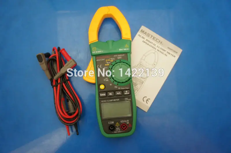 Mastech MS2138R DIGITAL Auto-Ranging True RMS 1000A AC/DC Clamp Meter