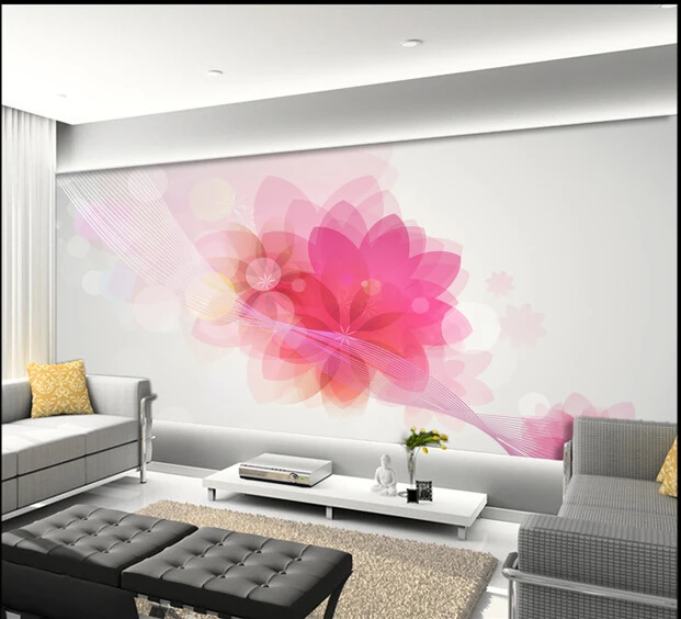 

The latest custom 3D murals,simple fantasy flowers, living room sofa TV bedroom background wall paper