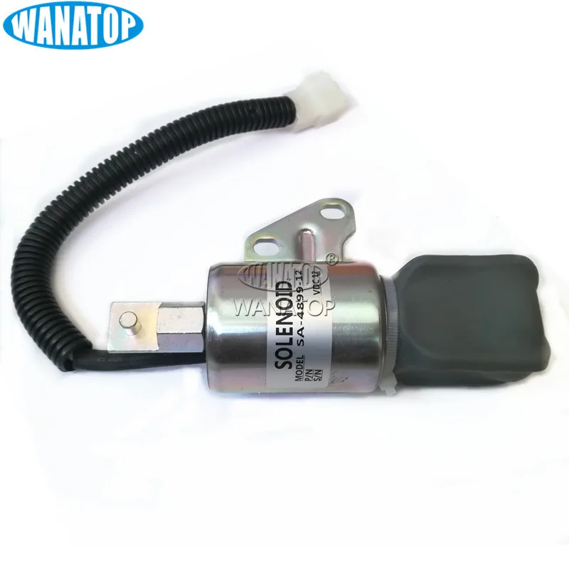 SA-4899-12 SA489912 1756ES-12 16851-57723 Fuel Stop Shut Off Solenoid For Kubota SynchroStart D722 D902 Z482 12V