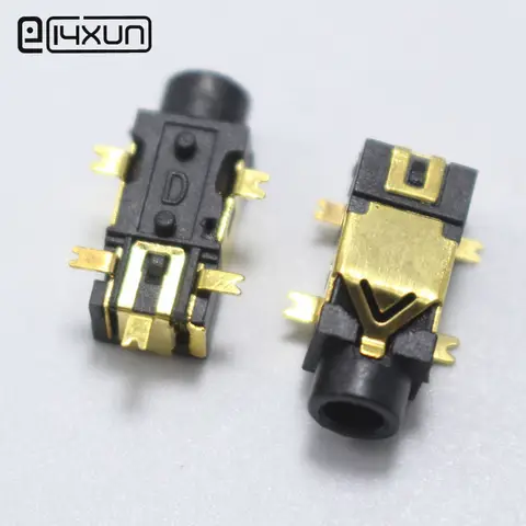 EClyxun 5PCS PJ-209 2.5mm Headphone jack 2.5 mm Audio Socket SMD 5Pin Gold-plated Connector 2.5mm Headset Female Seat