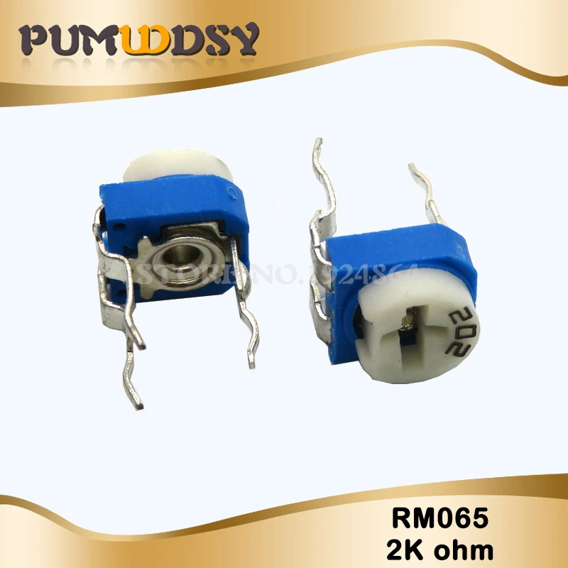 20PCS RM065 RM-065 2K ohm 202 RM065-202 Trimpot Trimmer Potentiometer variable resistor