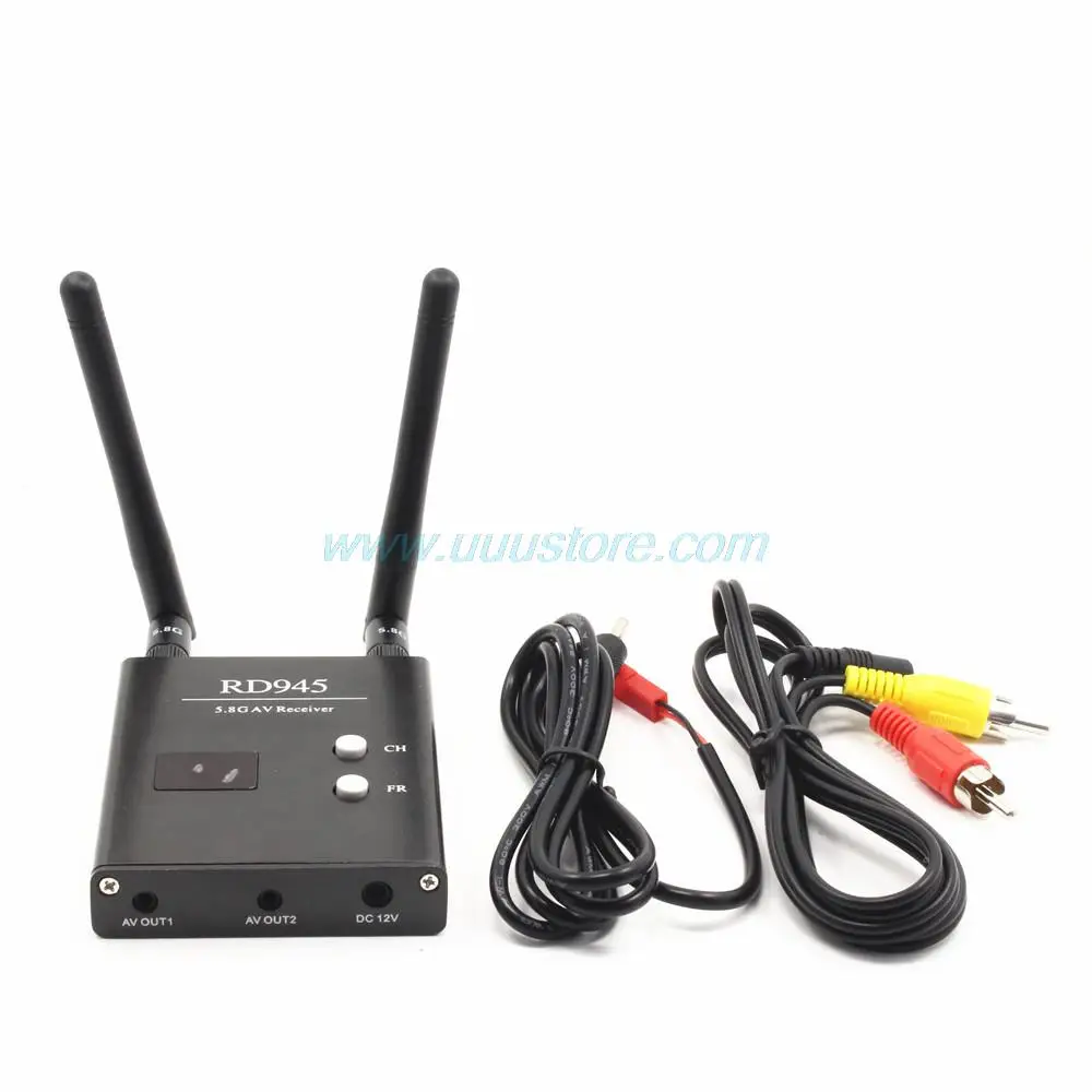 Wireless 5.8G 48CH RD945 Dual Diversity Receiver With A/V and Power Cables For FPV Racing Drone RC  Airplane Toys Part