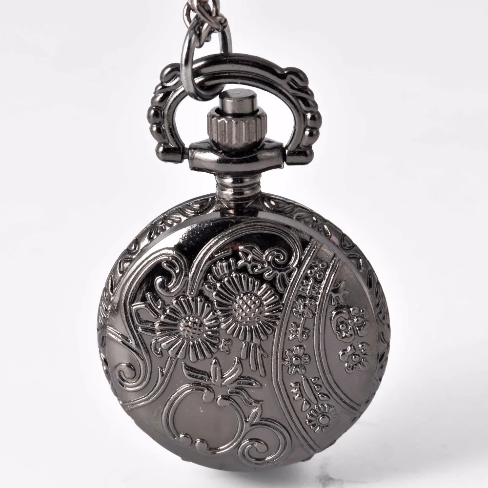 Simples Retro Numerais Romanos Mecânica Pocket Watch Pingente Com Corrente de Quartzo Unisex Melhor Presente