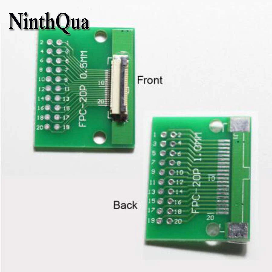 1pcs 24P FFC FPC Adapter PBC Plated 0.5MM / 1.0MM Pitch Flip cover to 2.54mm 24Pin Flat Cable Socket Connector for TFT LCD