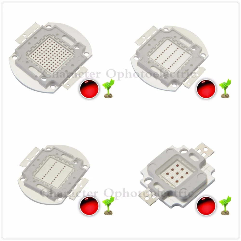 10W 20W 30W 50W 100W Deep Red Color 660NM High Power LED Lamp Light For Plant Grow Light Aquarium