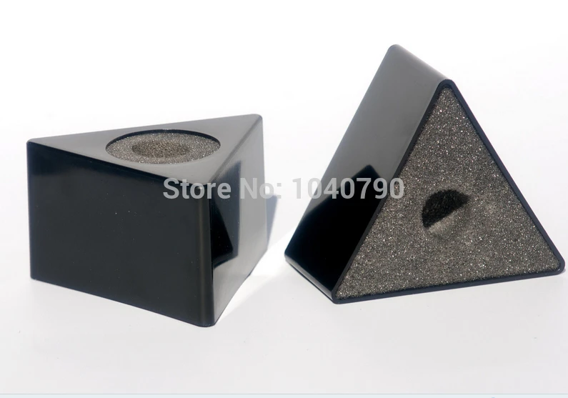 ABS material triangle interview microphones microphone sticker triangle black box