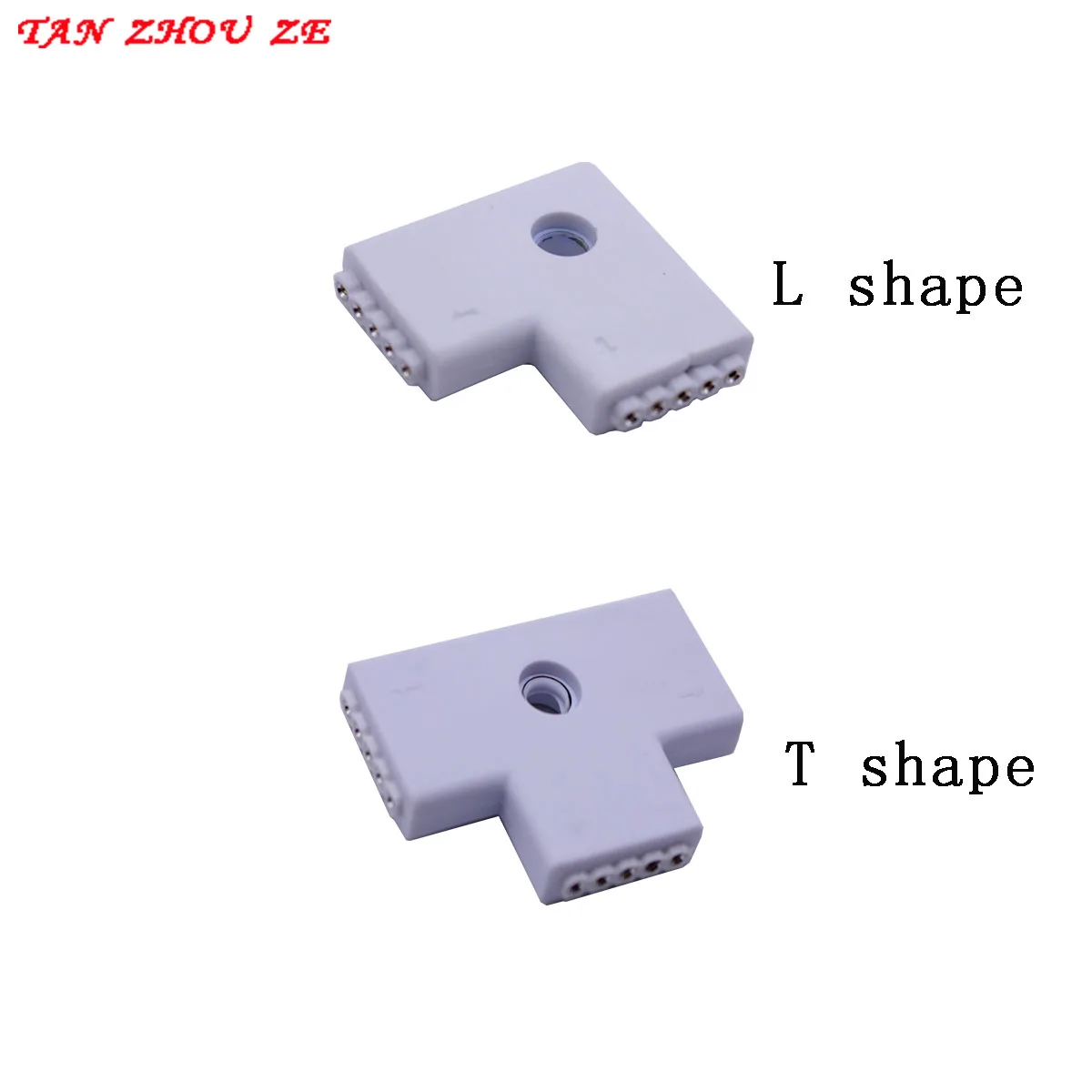 

5pcs 12mm 5 PIN RGBW L shape / X shape / T shape No Soldering connector Injection joint For 5050 RGBW /RGBWW LED strip 5PIN RGBW