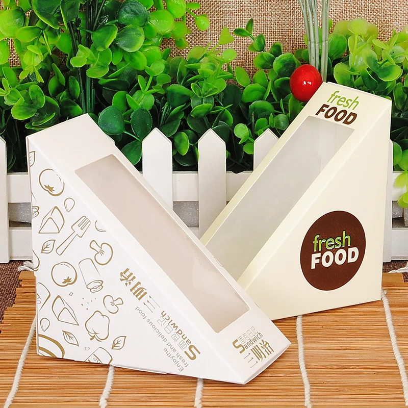 100pcs Free shipping Sandwiches package box Cheese Bale Cake box sandwich Bags Baking supplies gift box