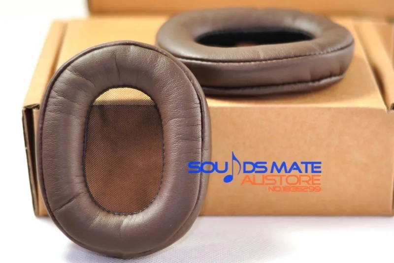 وسادة أذن جلدية بروتينية أكثر نعومة لسوني MDR 1R 1RNC 1RMK2 1RBTMK2 1A 1ADAC 1ABT DAC BT سماعة رأس بنية