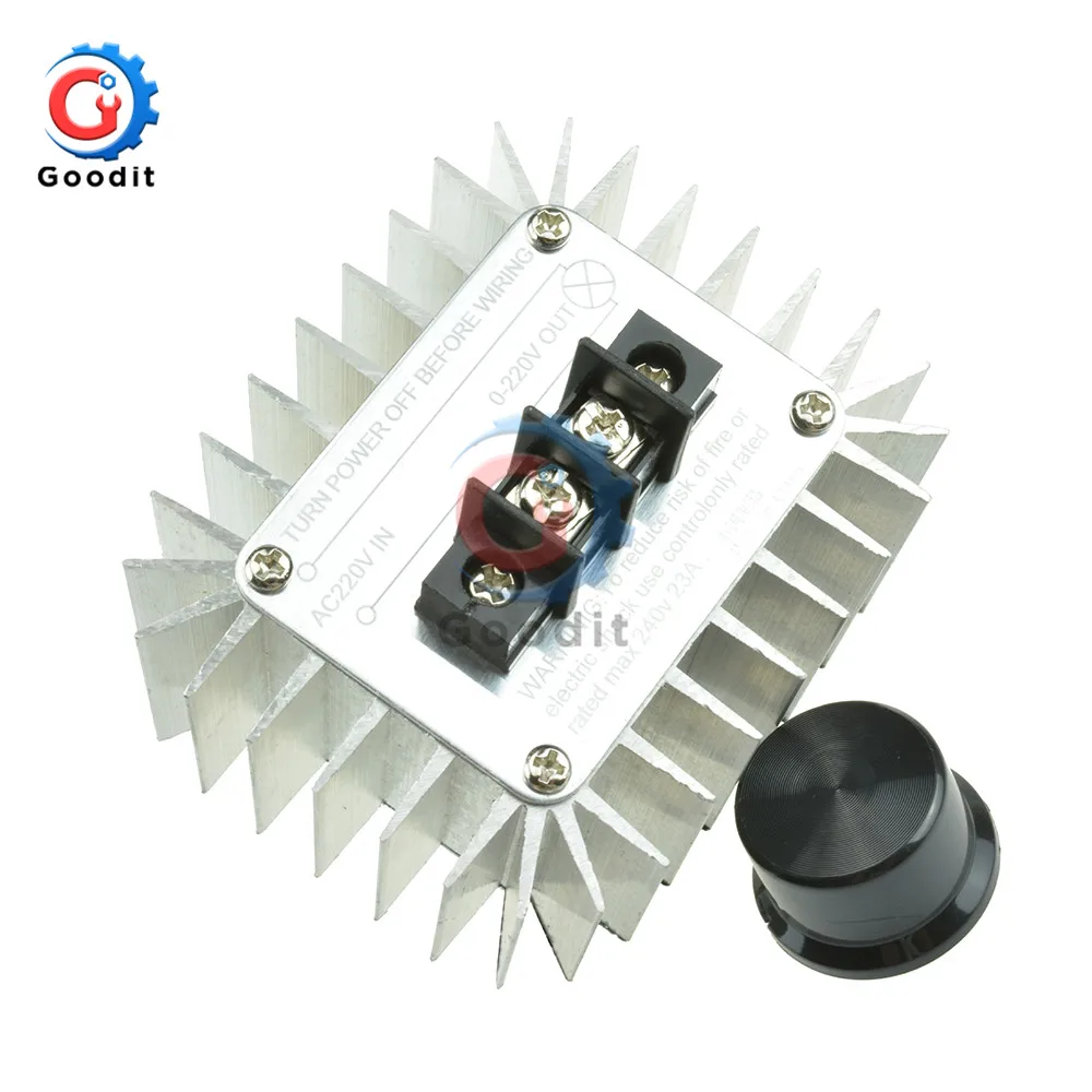 Gaqqee AC 220V 5000W SCR Voltage Regulator Moror Speed Controller Light Dimming Dimmers Thermostat