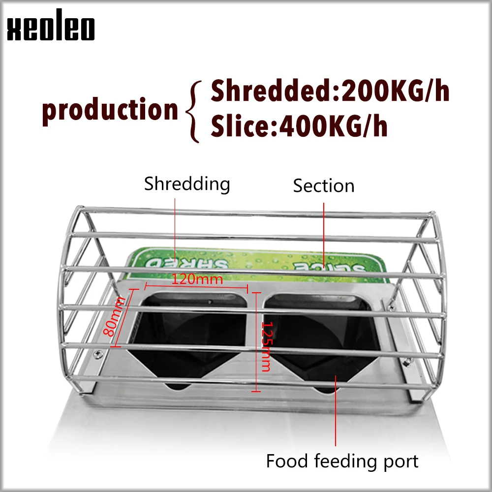Xeoleo آلة تقطيع تقطيع البطاطس/الخيار/الفجل/الفواكه تقطيع الخضار الفولاذ المقاوم للصدأ kicafter سلطة القاطع